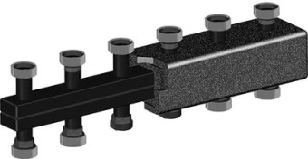 Распределительный колектор на 3(5) отопит.контура в изоляции