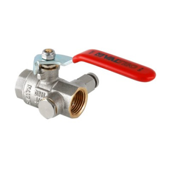 VALTEC Кран с дренажом и воздухоотводчиком 1/2" г/г ручка